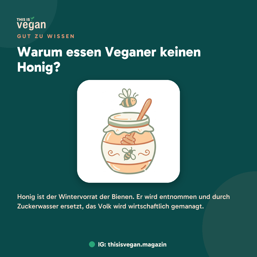 Warum essen Veganer keinen Honig?, Infografik von This Is Vegan